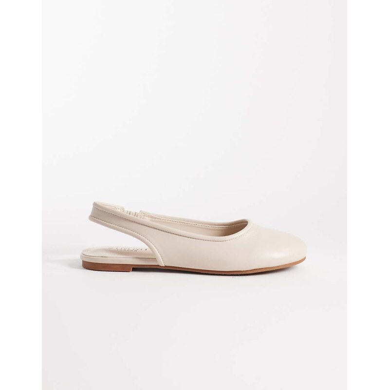 SIMMI Shoes Simmi London Avril slingback ballet flats in stone-Neutral 115087417