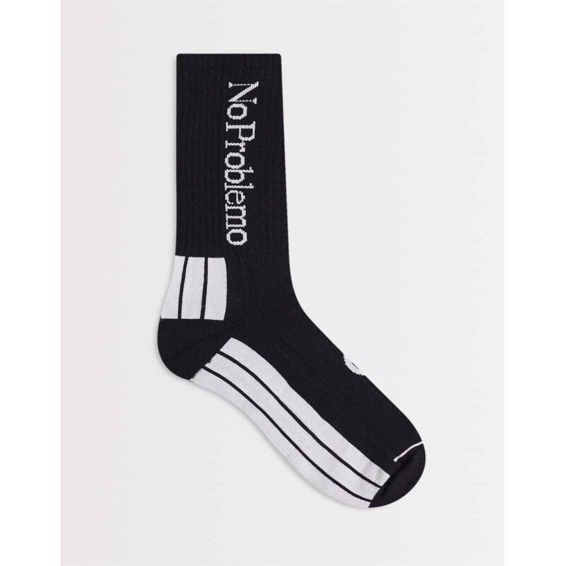 No Problemo logo socks in black 114448292