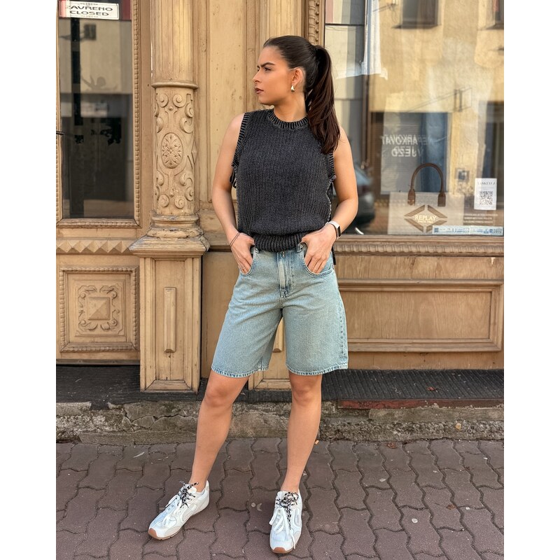 DÁMSKÉ DŽÍNOVÉ ŠORTKY REPLAY STRAIGHT-FIT - WA549 .000.912 107