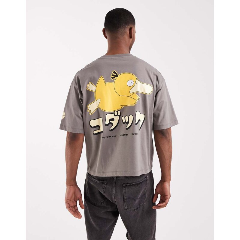 ASOS DESIGN oversized t-shirt with Pokemon Psyduck print int