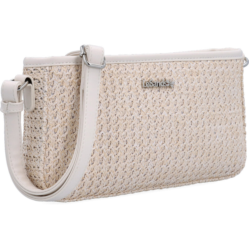 Kabelka ze syntetické kůže crossbody Le Sands béžová 4616 K 114448831