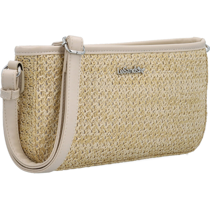 Kabelka ze syntetické kůže crossbody Le Sands béžová 4616 BE