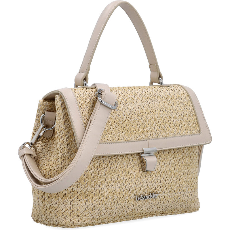 Kabelka ze syntetické kůže crossbody Le Sands béžová 4615 BE 114448833
