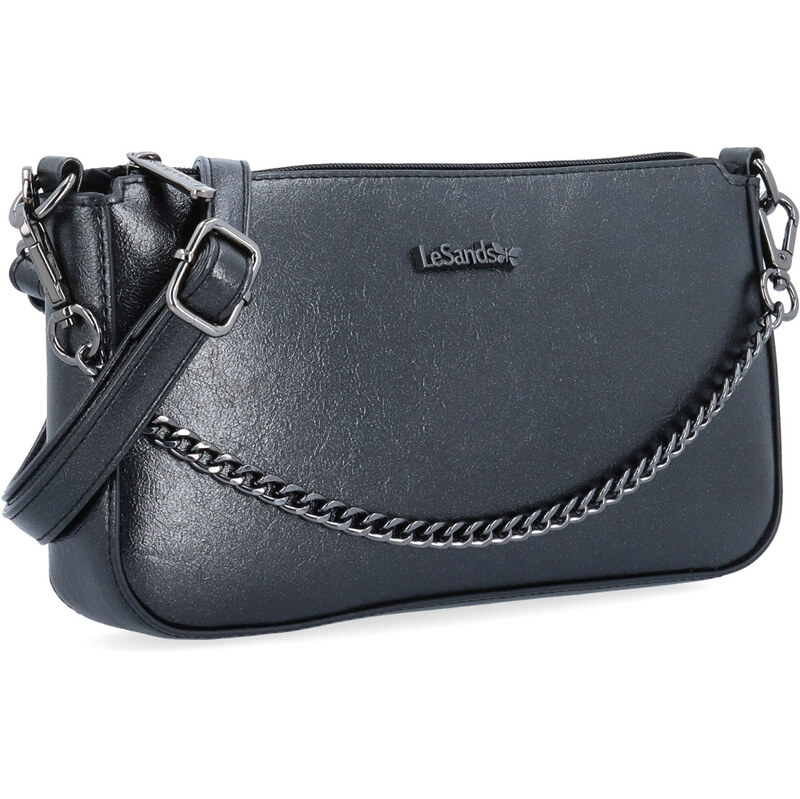 Kabelka ze syntetické kůže crossbody Le Sands šedá 4610 ANT 114448845