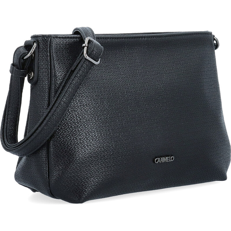 Kabelka ze syntetické kůže crossbody Carmelo černá 4605 C 114448855