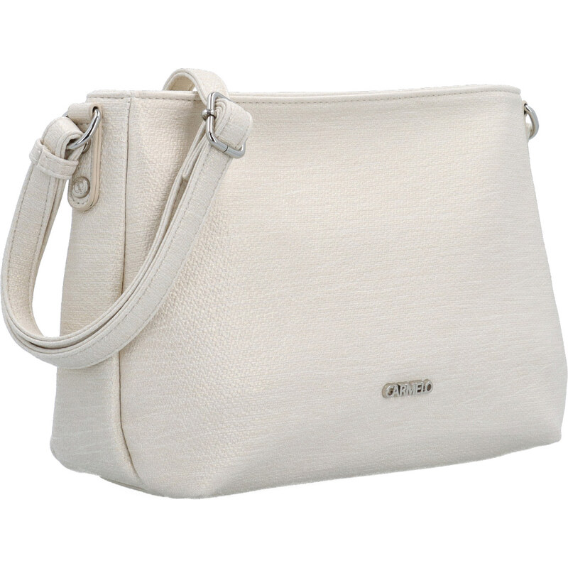 Kabelka ze syntetické kůže crossbody Carmelo béžová 4605 K 114448854