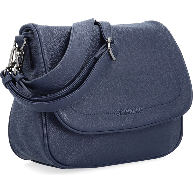 Kabelka ze syntetické kůže crossbody Carmelo modrá 4361 TM 114448860