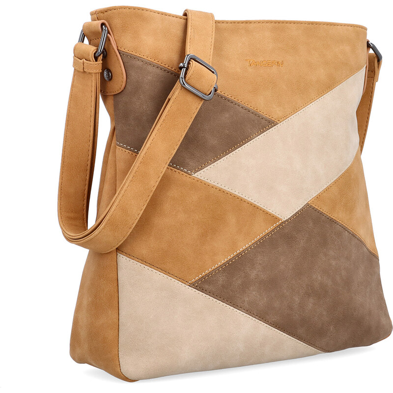 Kabelka ze syntetické kůže crossbody Tangerin koňaková 1118 CAM 114448866