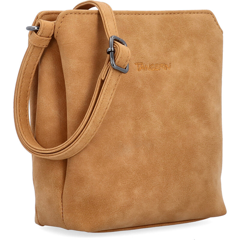 Kabelka ze syntetické kůže crossbody Tangerin koňaková 1117 CAM 114448869