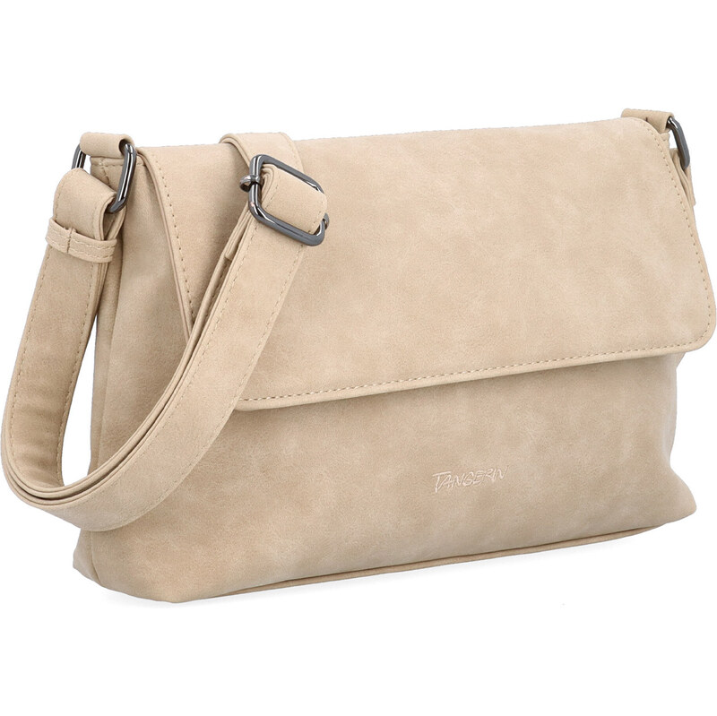 Kabelka ze syntetické kůže crossbody Tangerin béžová 1116 BE