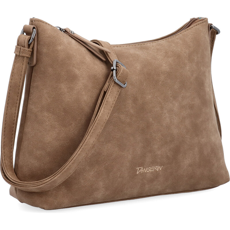 Kabelka ze syntetické kůže crossbody Tangerin taupe 1110 T