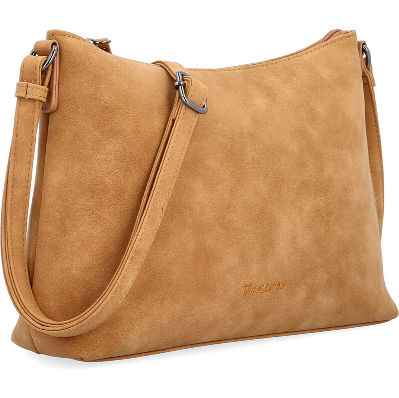 Kabelka ze syntetické kůže crossbody Tangerin koňaková 1110 CAM 114448878