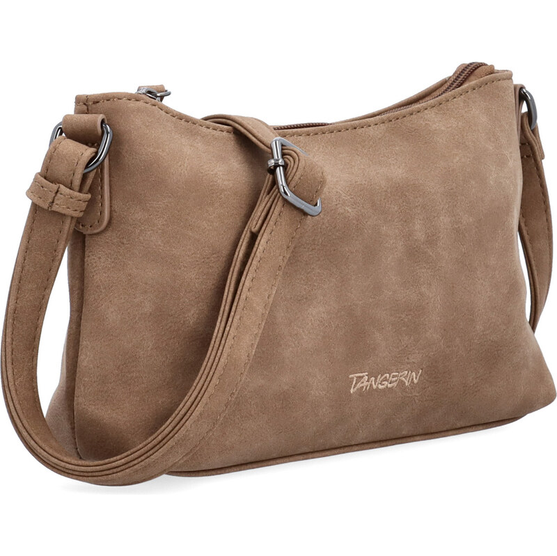 Kabelka ze syntetické kůže crossbody Tangerin taupe 1109 T 114448880