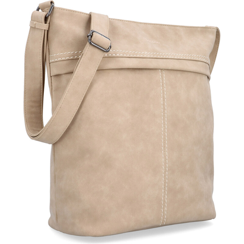 Kabelka ze syntetické kůže crossbody Tangerin béžová 1108 BE 114448884