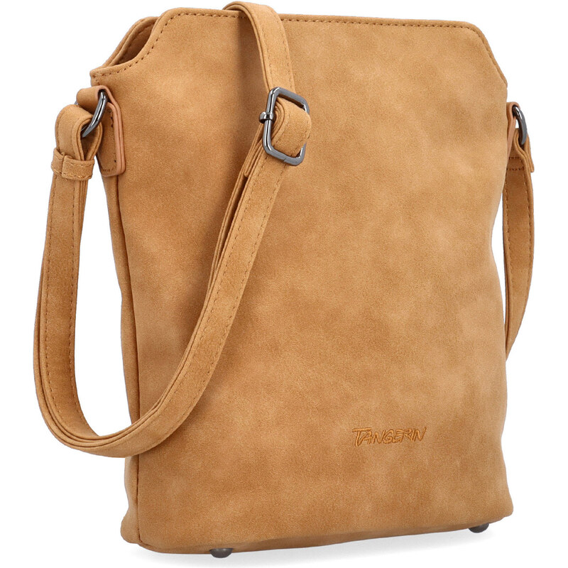 Kabelka ze syntetické kůže crossbody Tangerin koňaková 1107 CAM 114448885