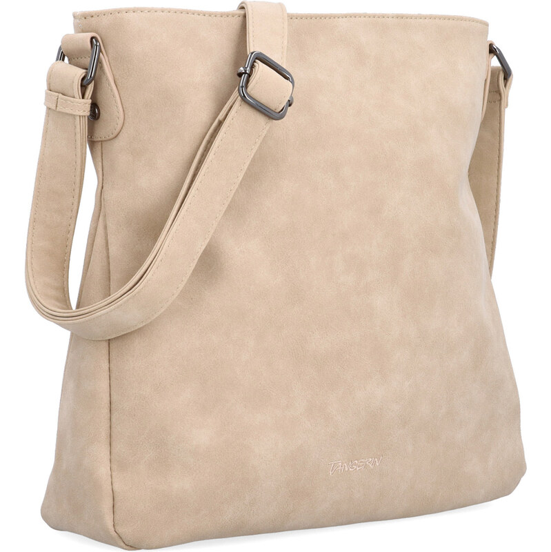 Kabelka ze syntetické kůže crossbody Tangerin béžová 1101 BE 114448897