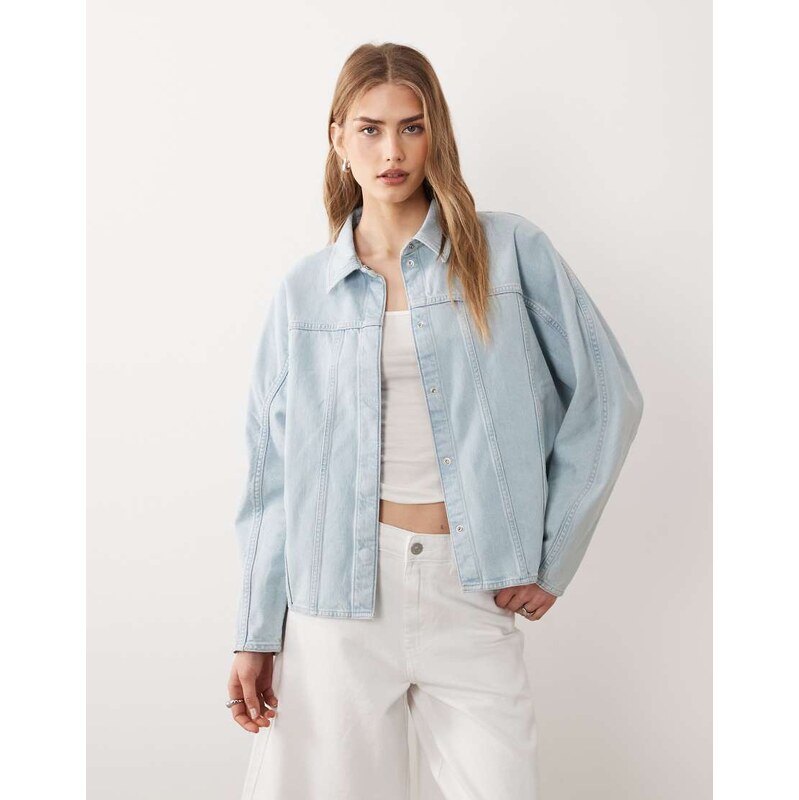 ARKET denim jacket in light blue wash 114450851