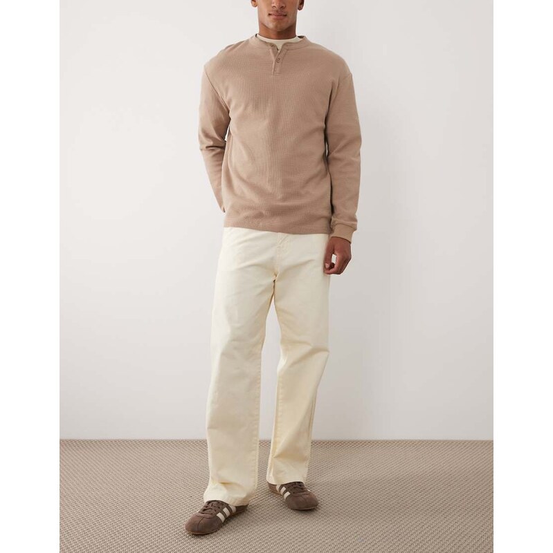Jack & Jones Alex baggy workwear pants in white