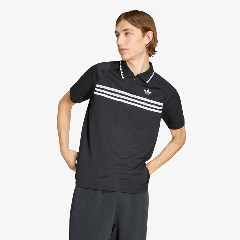 adidas Originals Tričko adidas Chest Stripes Slim Polo Black S