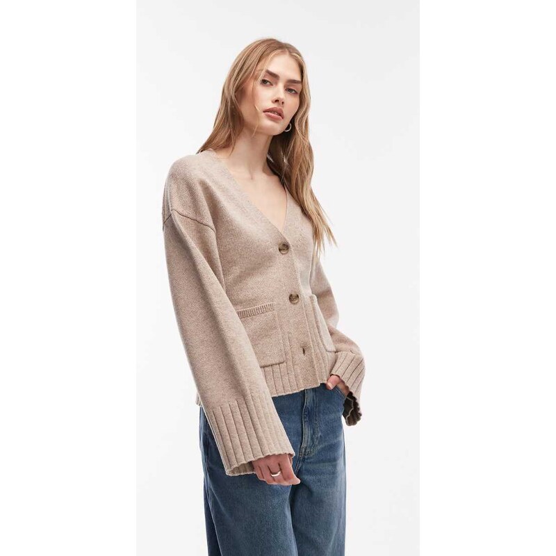 & Other Stories wool blend cardigan with cinched waist and