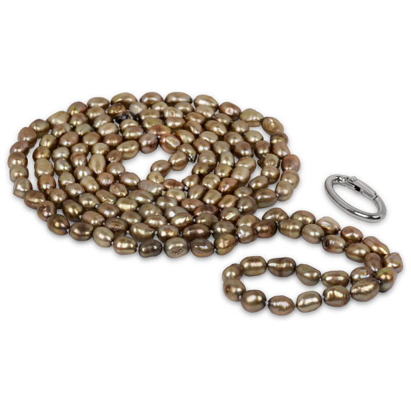 JwL Luxury Pearls Dlouhý náhrdelník z pravých zlatavých perel JL0141