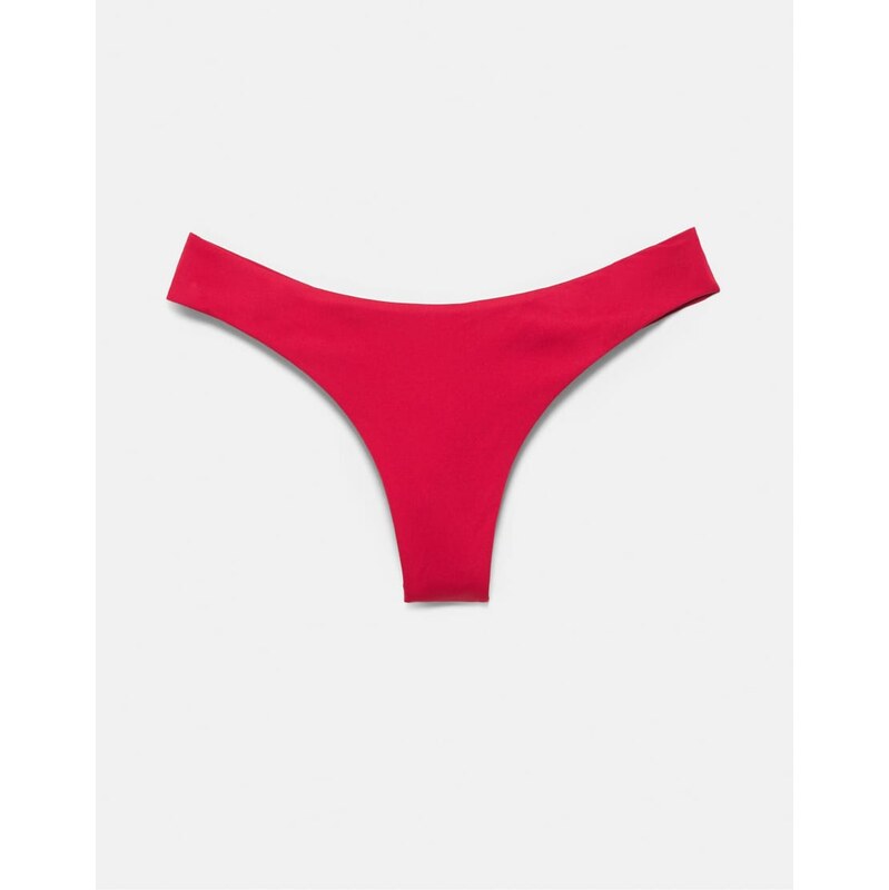 Pull&Bear Brazilian bikini bottoms in red 114450933