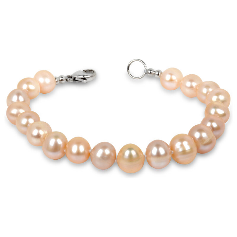 JwL Luxury Pearls Náramek z pravých lososových perel JL0142