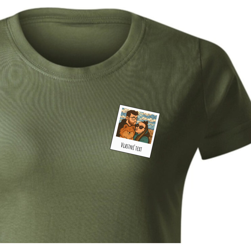 Giftela Personalizované dámské tričko s polaroidem 114451836
