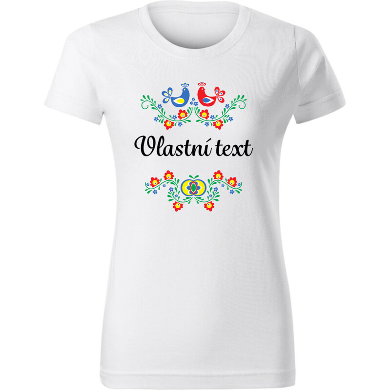 Giftela Personalizované dámské tričko s folklórním vzorem