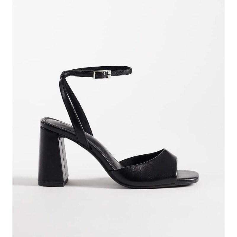 ASOS DESIGN Wide Fit Honour barely there block mid heel sandals