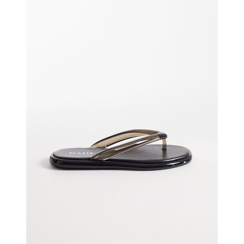 RAID Aziel jelly flip flops in black 114534810