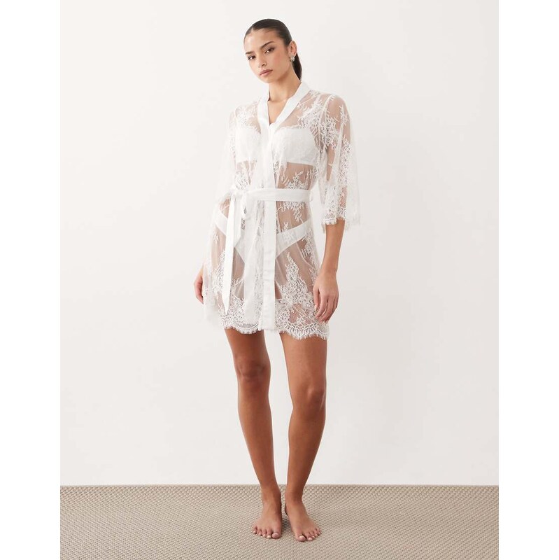 Ann Summers Bridal Availing Robe in Ivory-White 114540977