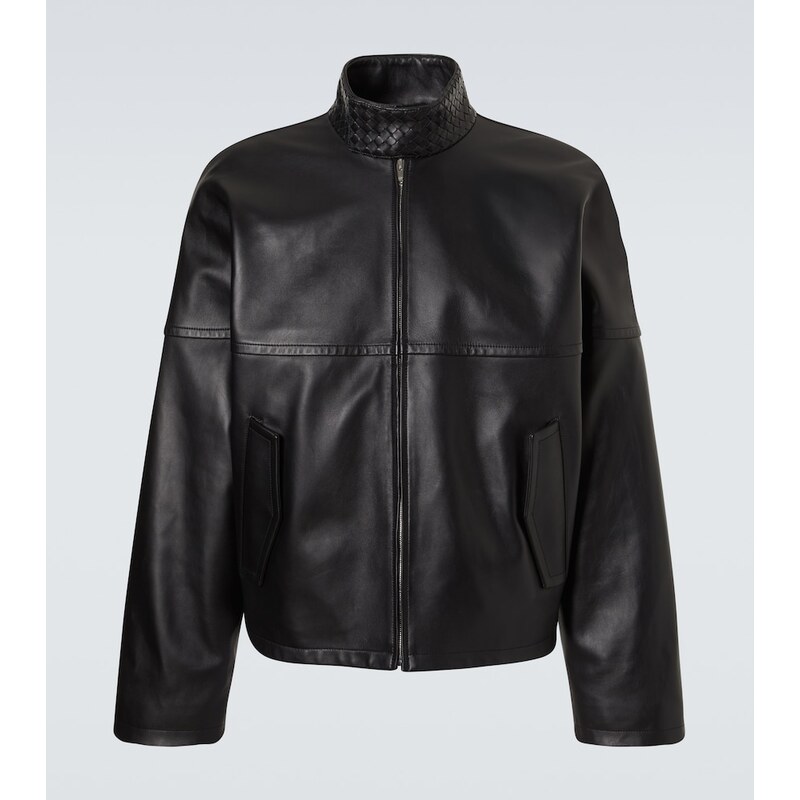 Bottega Veneta Intrecciato leather blouson jacket