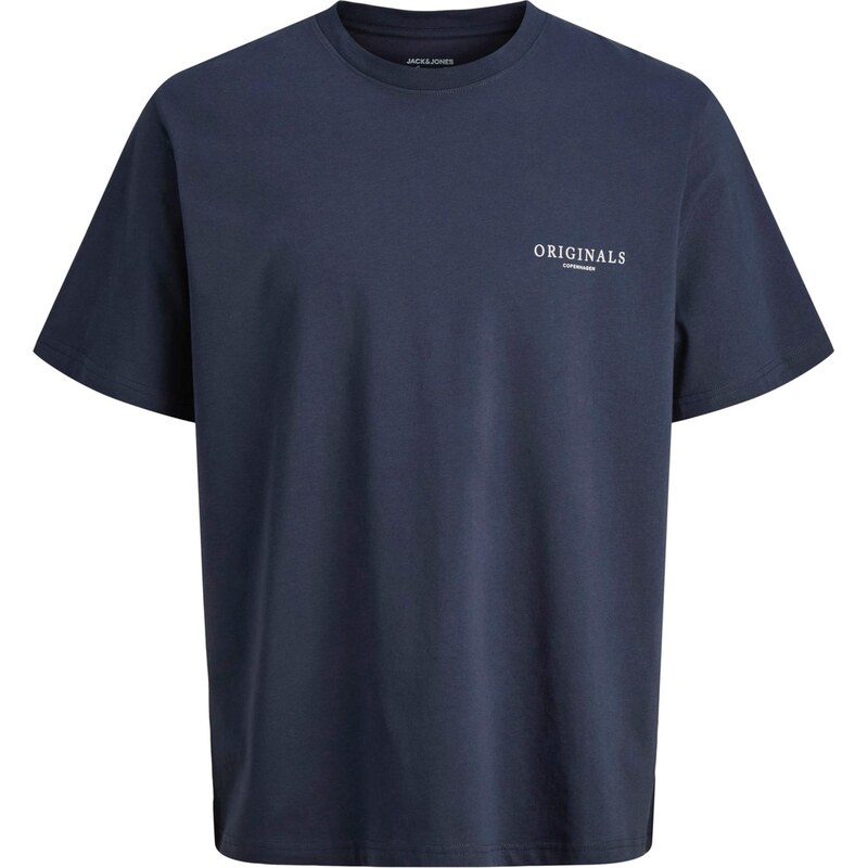 JACK & JONES Tričko JORMontauk tmavě modrá / hnědá / pastelově