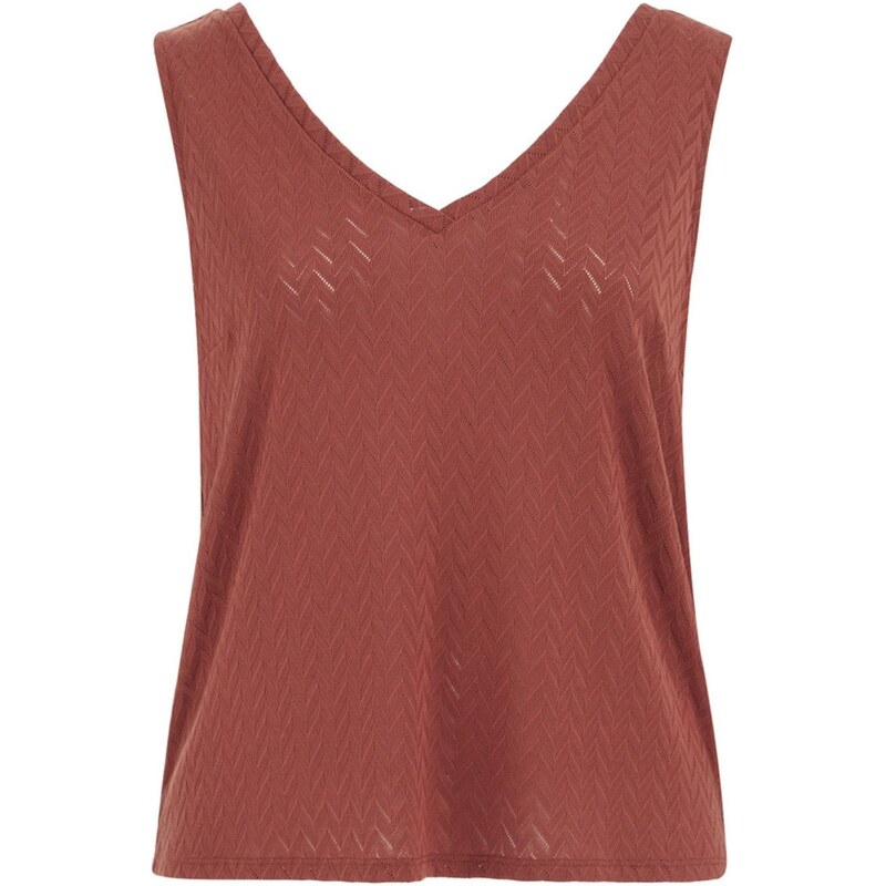 WE Fashion Top rezavě červená