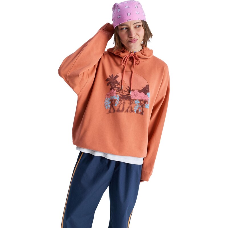 ROXY Mikina Lineup světlemodrá / oranžová / světle růžová / vínově 114456196