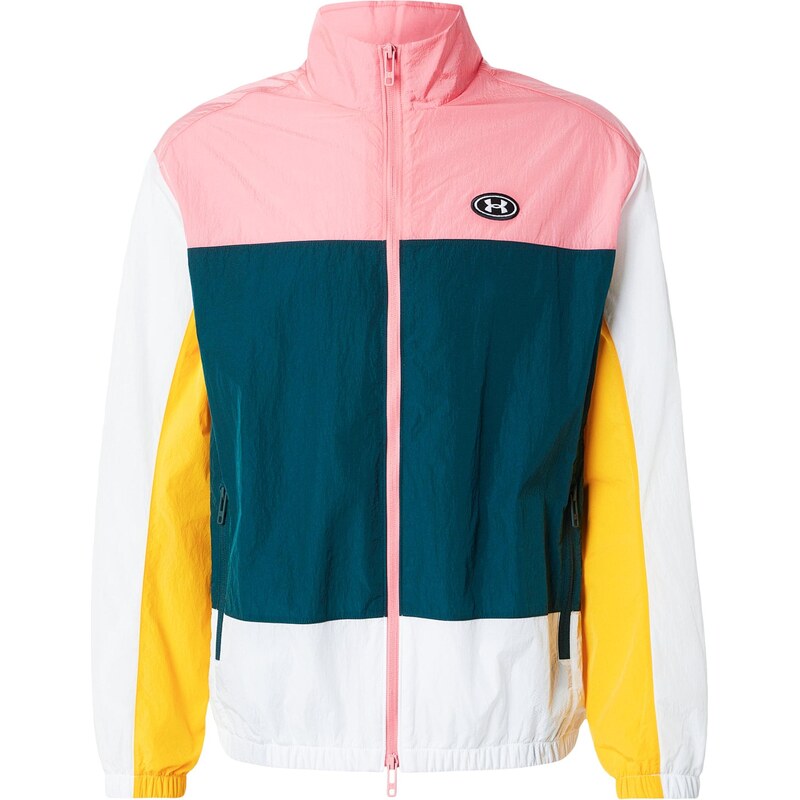 UNDER ARMOUR Sportovní bunda žlutá / smaragdová / pitaya / bílá