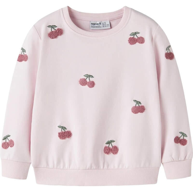 NAME IT Mikina NMFFairy tmavě zelená / růže / pastelově růžová