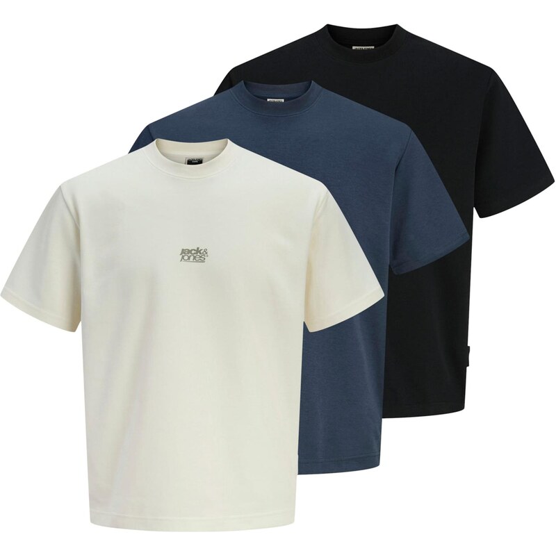 JACK & JONES Tričko JCOBREEZE tmavě modrá / pastelově žlutá /