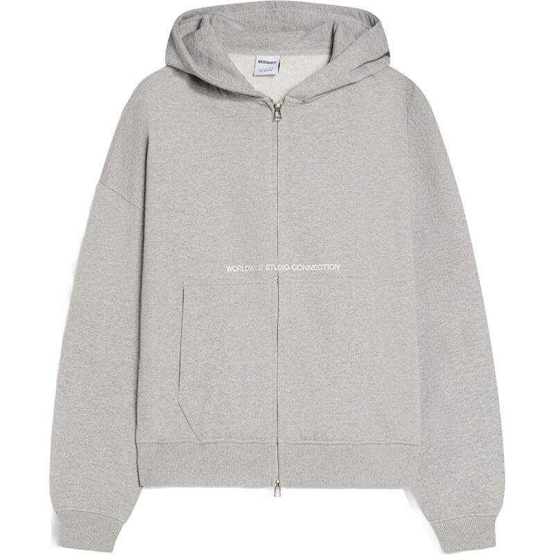 Bershka Mikina světle šedá