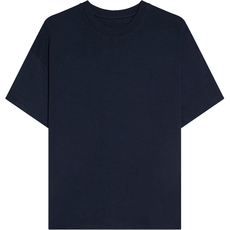 Bershka Tričko námořnická modř