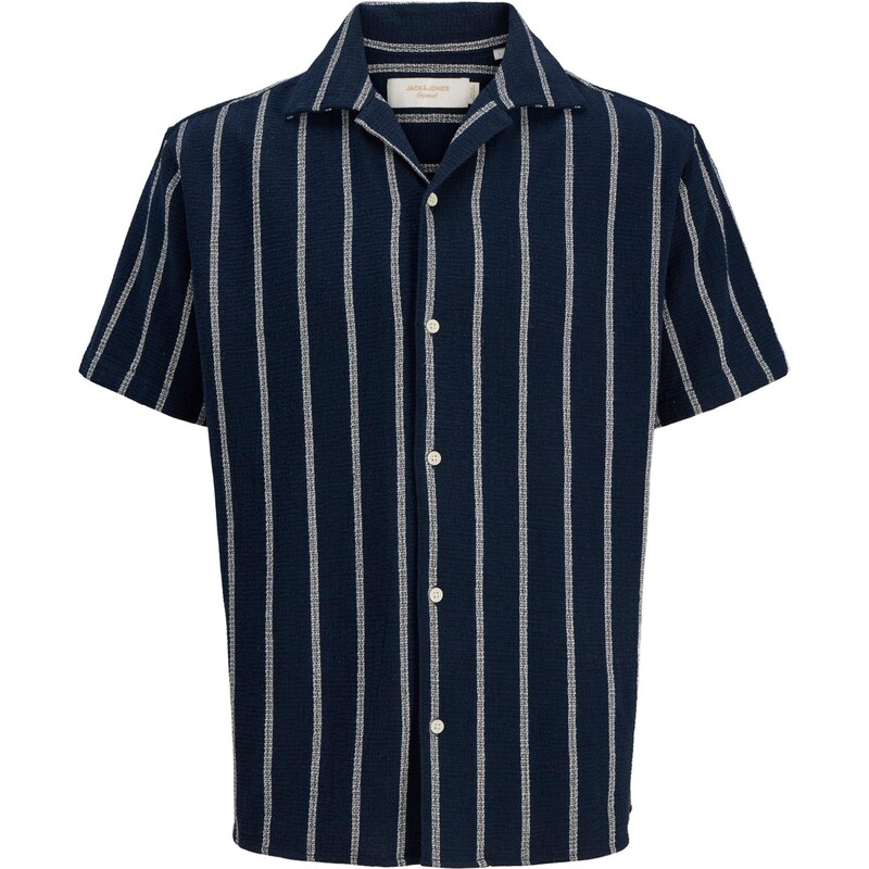 JACK & JONES Košile JORCOBA noční modrá / bílá