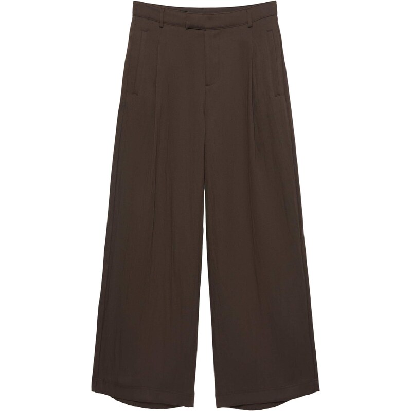 Pull&Bear Kalhoty s puky čokoládová 114458166