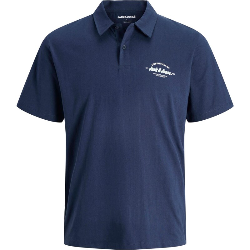 JACK & JONES Tričko JJBrandon námořnická modř / aqua modrá /