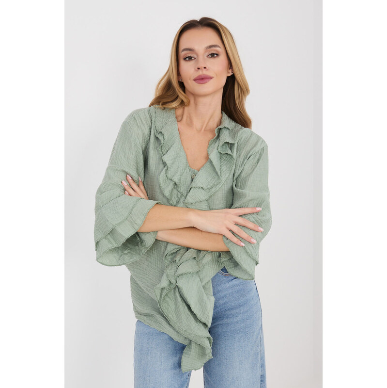 Košile s dlouhým rukávem model 225521 Italy Moda