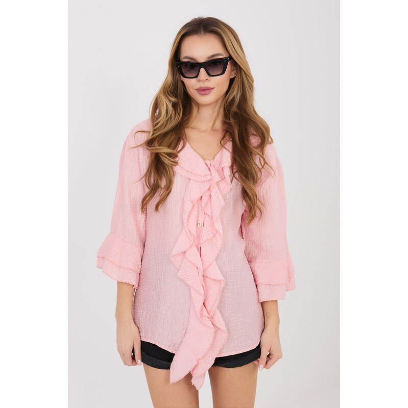 Košile s dlouhým rukávem model 225518 Italy Moda