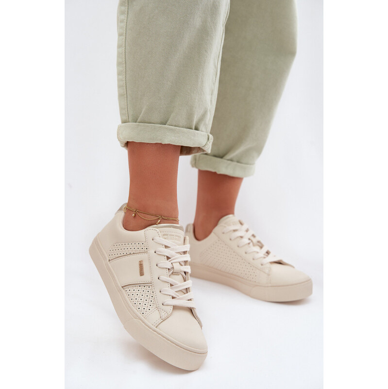 Big Star Shoes Dámské síťované tenisky Big Star TT274292 Béžové