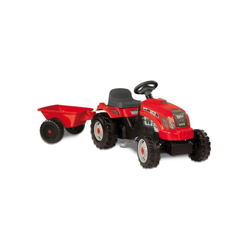 Smoby Šlapací traktor GM Bull červený s vlekem