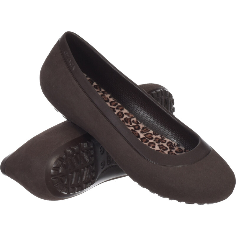 Dámské baleríny Crocs s leopardím vzorem 114470143