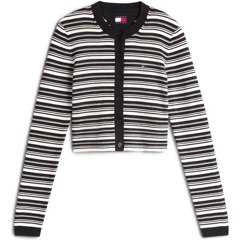 Tommy Jeans Kardigan námořnická modř / červená / černá / bílá